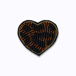 Broche en perles motif léopard