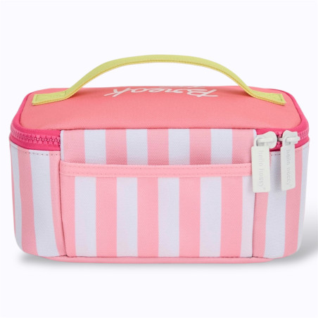 Lunch bag isotherme rayures roses et blanches Lunch bag isotherme rayures roses et blanches
