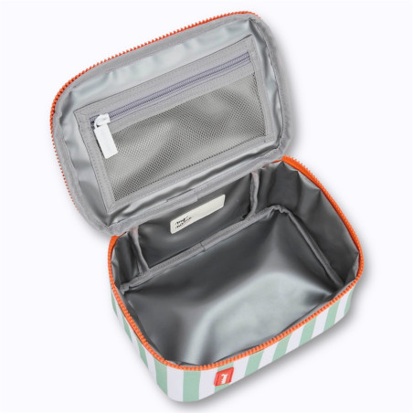 Lunch bag isotherme à rayures vertes et blanches Lunch bag isotherme à rayures vertes et blanches