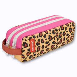 trousse léopard et rose