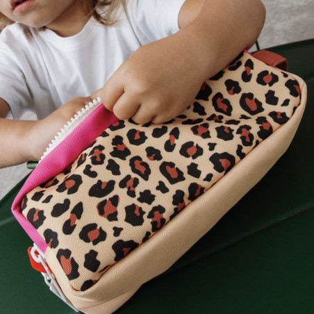 trousse léopard et rose trousse léopard et rose
