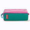 trousse double zip verte et rose avec anse trousse double zip verte et rose avec anse