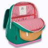 sac à dos vert, rose et moutarde sac à dos vert, rose et moutarde