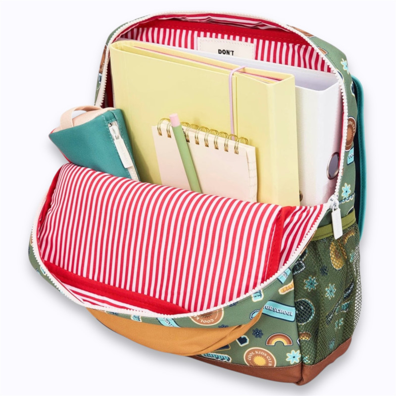 Doublure intérieure rayée rouge et blanche