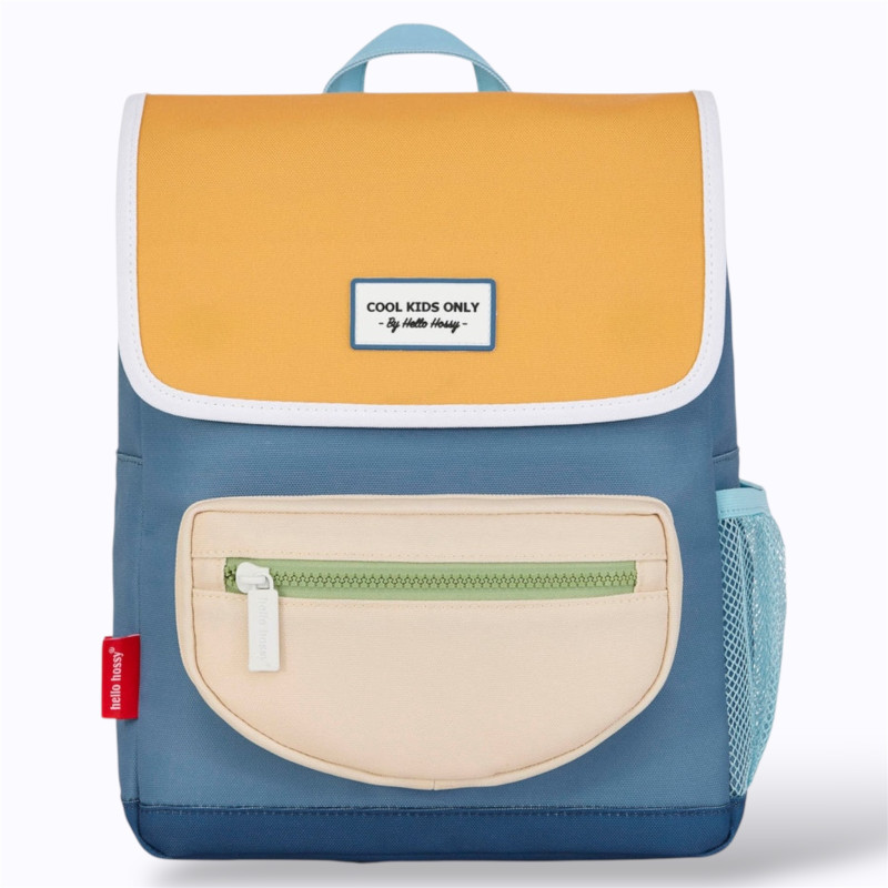 sac à dos bleu et marron