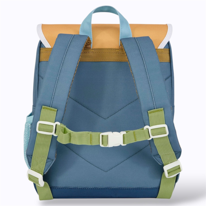 sac à dos bleu et marron