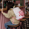 sac à dos rosé à motifs de cerises et de fraises sac à dos rosé à motifs de cerises et de fraises