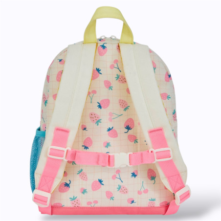 sac à dos rosé à motifs de cerises et de fraises sac à dos rosé à motifs de cerises et de fraises