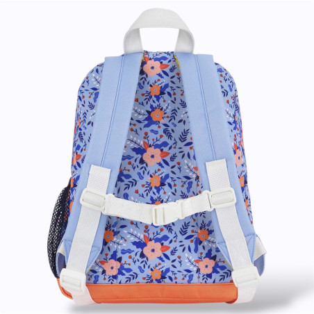 sac à dos bleu fleuri et pochette jaune sac à dos bleu fleuri et pochette jaune