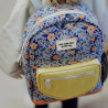 sac à dos bleu fleuri et pochette jaune sac à dos bleu fleuri et pochette jaune