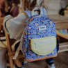 sac à dos bleu fleuri et pochette jaune sac à dos bleu fleuri et pochette jaune