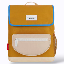 sac à dos marron et beige