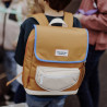 sac à dos marron et beige sac à dos marron et beige