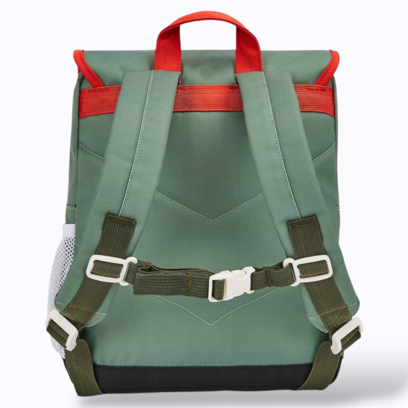 sac à dos vert et bordure rouge