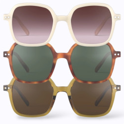 Design carré, branches souples et teintes stylées