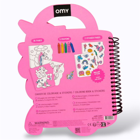 Super livre de coloriage et stickers enfants – OMY - Lily
