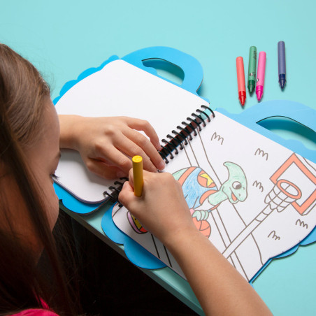 Super livre de coloriage et stickers enfants – OMY - Dino