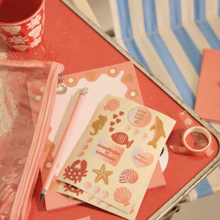 Set de papeterie lettres enveloppes et stickers - Trouville Set de papeterie lettres enveloppes et stickers - Trouville