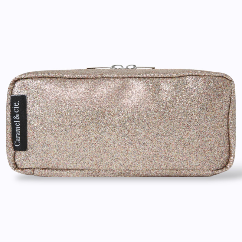Trousse double paillettes cuivre – Caramel & Cie