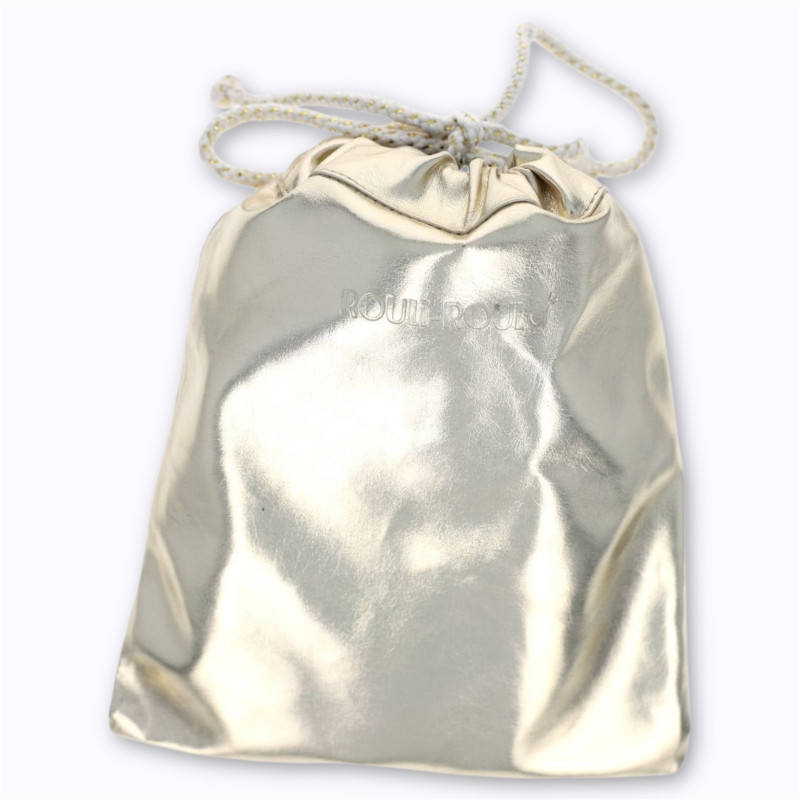 Chaussons bébé Frangette bleu Le Petit Souk en cuir souple avec franges