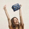 Pochette XL Tournelles Denim Jaune Tournesol Pochette XL Tournelles Denim Jaune Tournesol