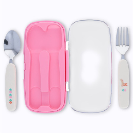 Set de couverts lapin rose Set de couverts lapin rose