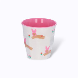 Petit verre lapin rose