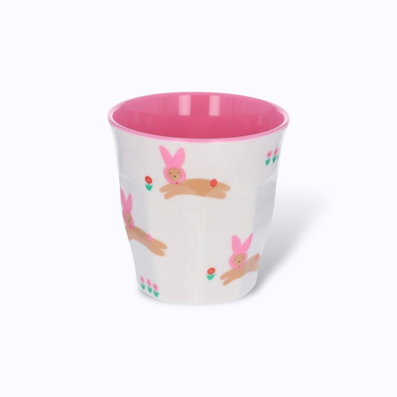 Petit verre lapin rose