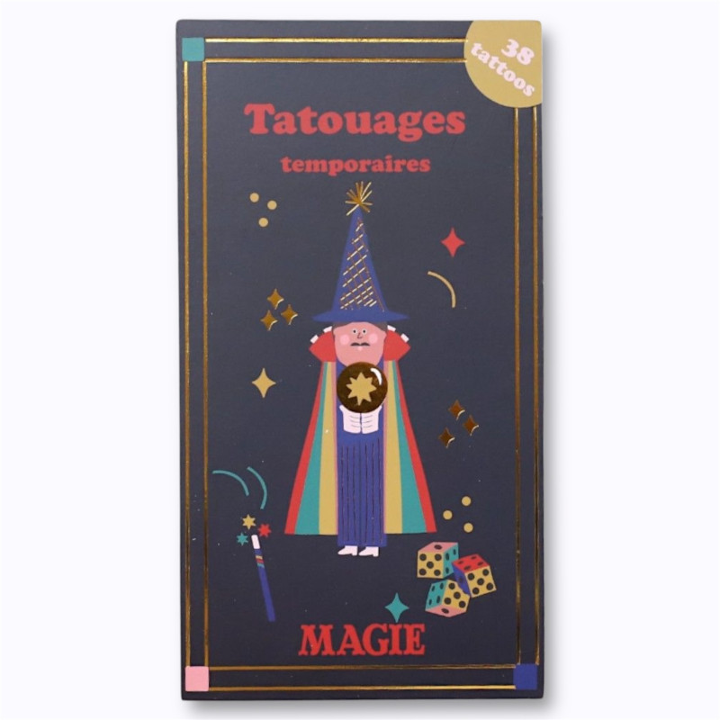 Set de 2 planches de tatouages temporaires "Magie"