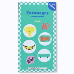 Set de 2 planches de tatouages temporaires "Cool"