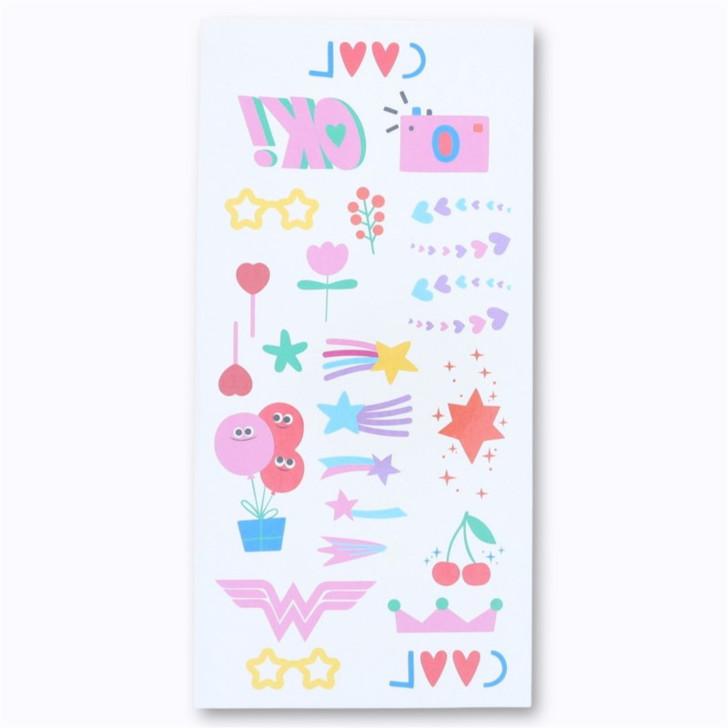 Set de 2 planches de tatouages temporaires "Funny"