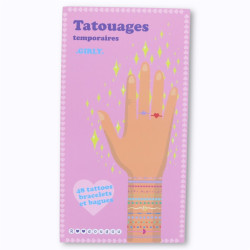 Set de 2 planches de tatouages temporaires "Girly"