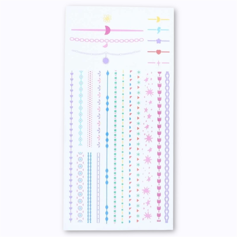 Set de 2 planches de tatouages temporaires "Girly"