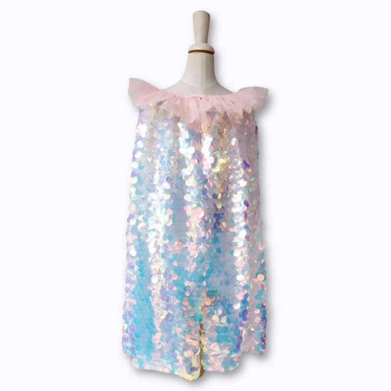 Déguisement cape sirène écailles holographiques