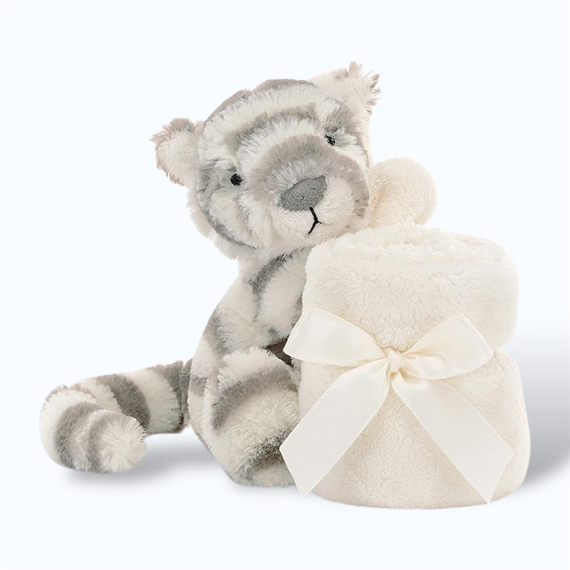 Doudou plat tigre Bashful "Snow"