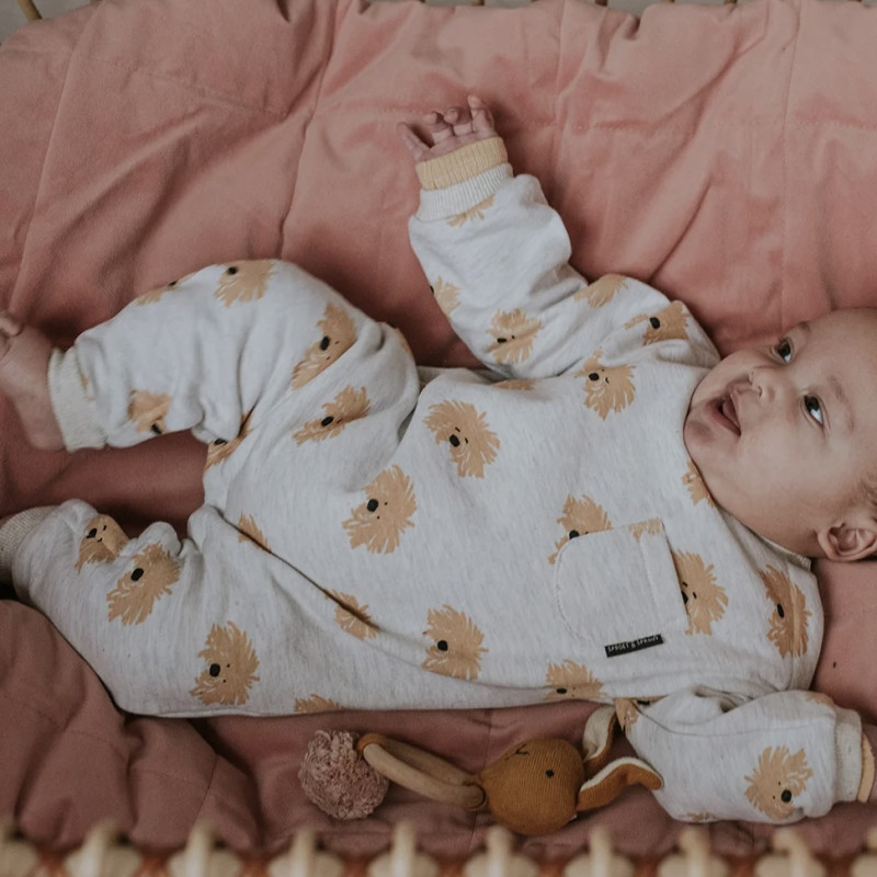 Grenouillère bébé imprimé chien