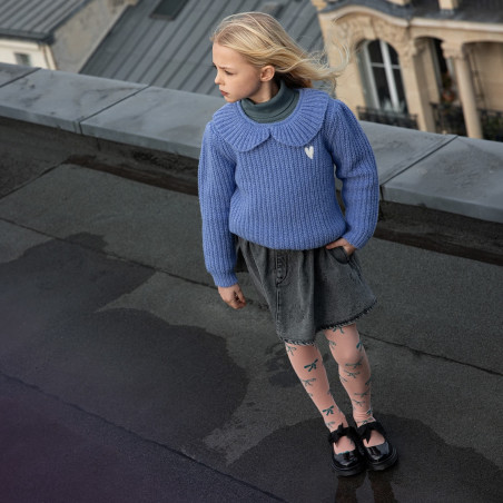 Jupe en jeans imprimé "Sproet"