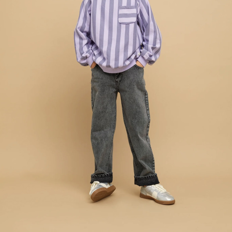 Pantalon en jean délavé noir