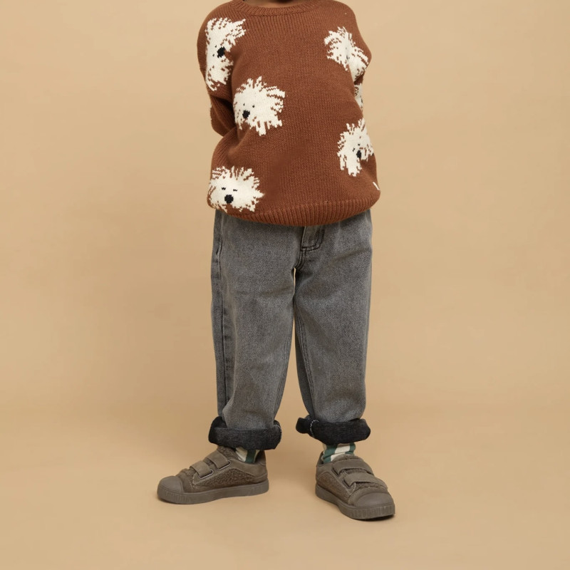 Pantalon en jean délavé noir