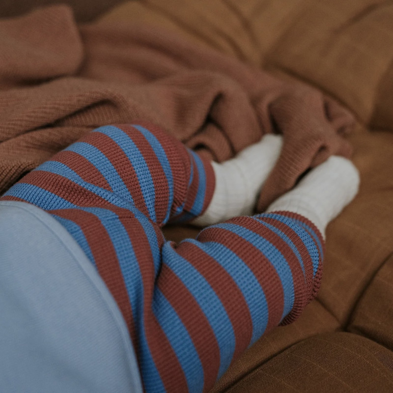 Pantalon à rayures gaufrées