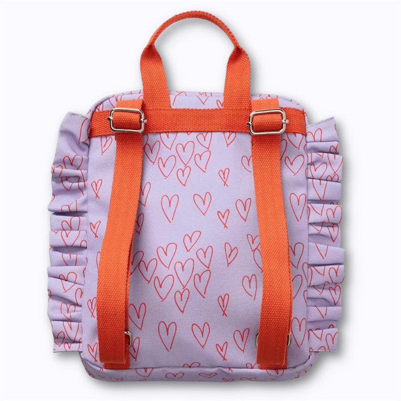 Sac à dos à volant cœurs