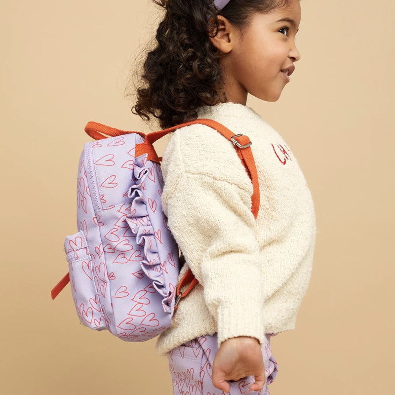 Sac à dos à volant cœurs