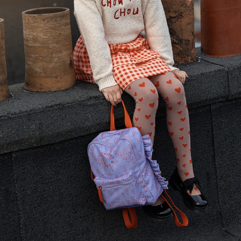 Sac à dos à volant cœurs