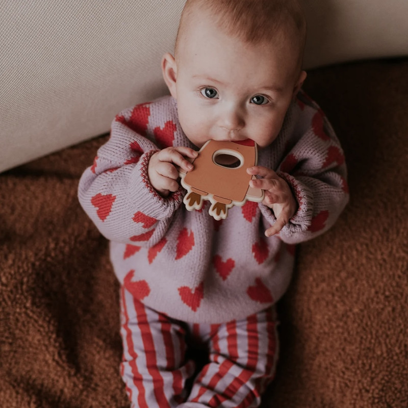 Pull intarsia cœurs