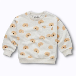 Sweatshirt imprimé chien moustache