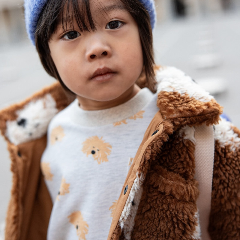 Sweatshirt imprimé chien moustache