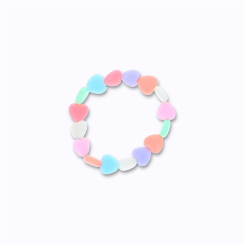 Bracelet cœurs colorés