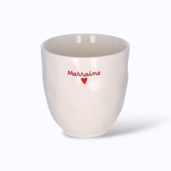 Tasse à café "Marraine" en céramique - Le Petit Souk