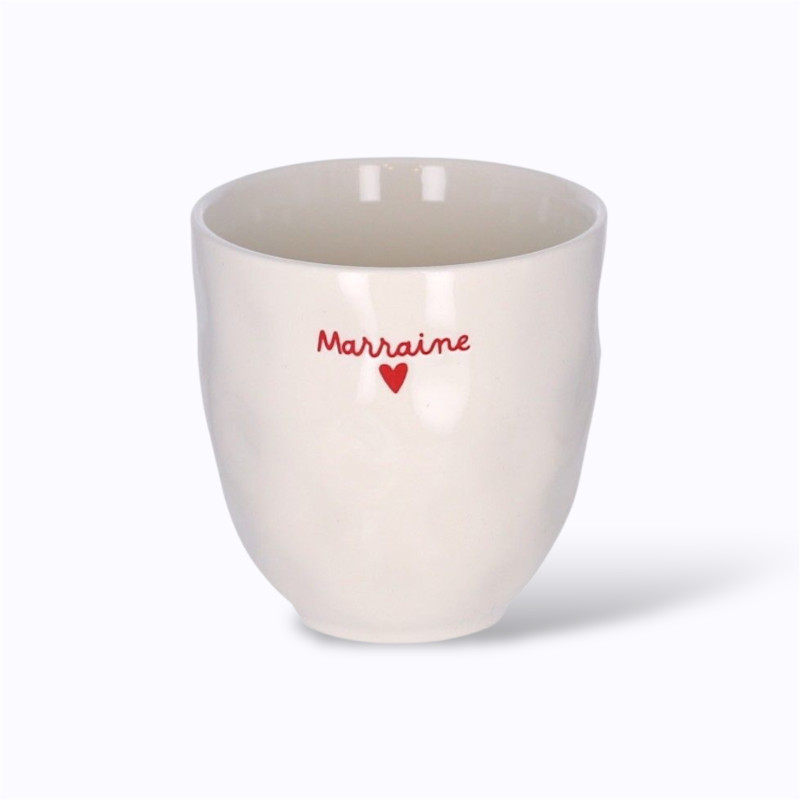 Tasse à café "Marraine" en céramique - Le Petit Souk