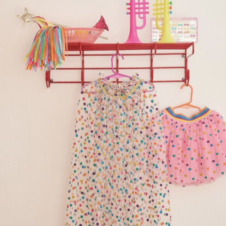 Jupe tutu rose cœurs multicolores